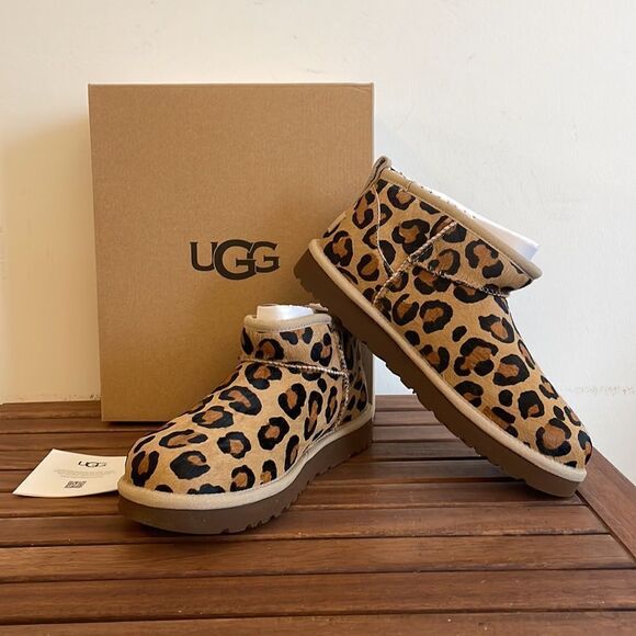 UGG Shoes - UGG Classic Ultra Mini Spotty Boots Natural Women Size 7